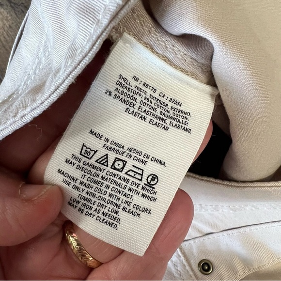 By Anthropologie Cropped Utility Khaki Pants SZ 30/10 - Picture 6 of 6